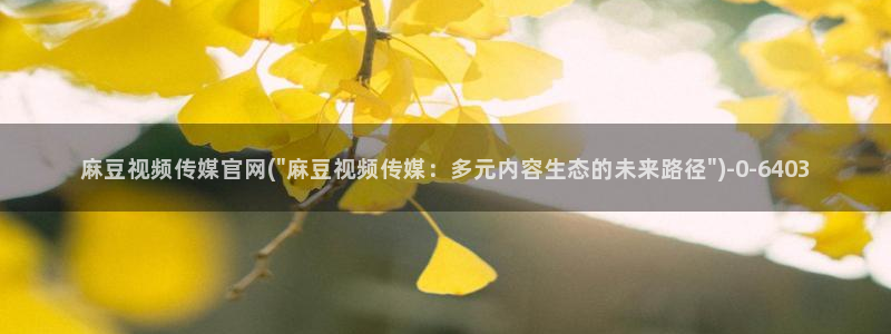 麻豆视频文章内容
